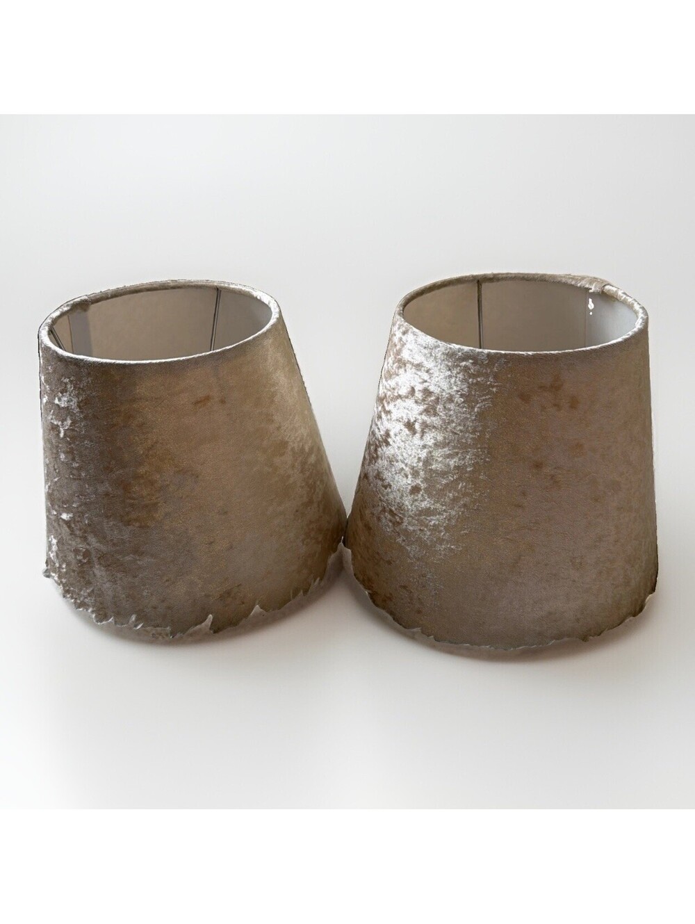 Crushed 2-Pack Velvet Drum Lampshade Soft Touch Fabric Table Floor Ceiling Shade